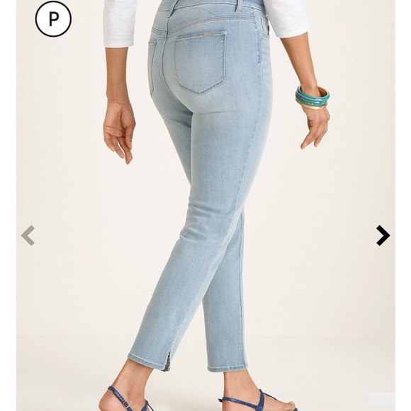 Chico’s Petite So Slimming Side Slit Girlfriend Ankle Jeans - 4P SP(Chico’s 0P) - Picture 7 of 9